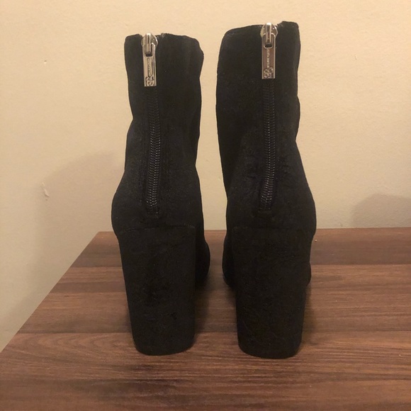 Velvet Heeled Booties - Picture 4 of 5